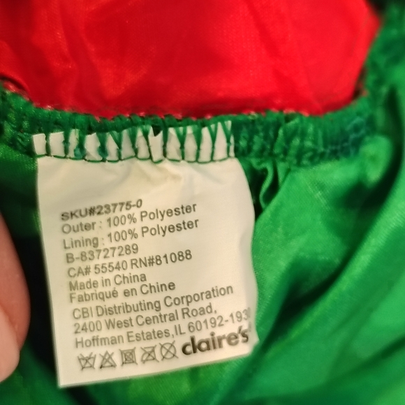 Claire's Tutu Girls S/M Christmas Elastic Waist Pageant Play Santa Elves Holiday - Picture 5 of 5